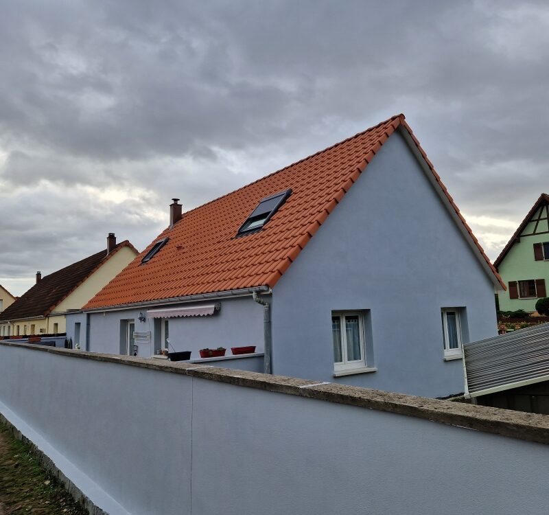 Nettoyage d&#8217;une toiture et rénovation de façades à Richtolsheim Colmar 2